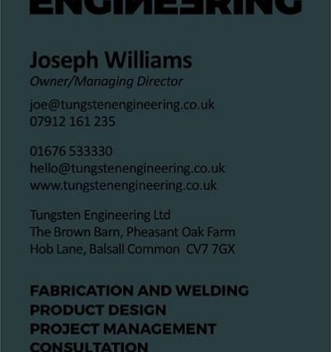 Tungsten business card