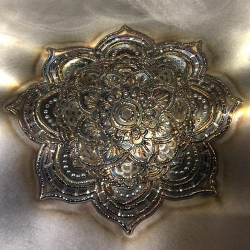 metal weld art stainless steel art mandala