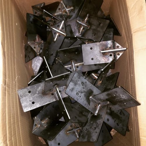 mig welding mild steel brackets art exhibition metal art