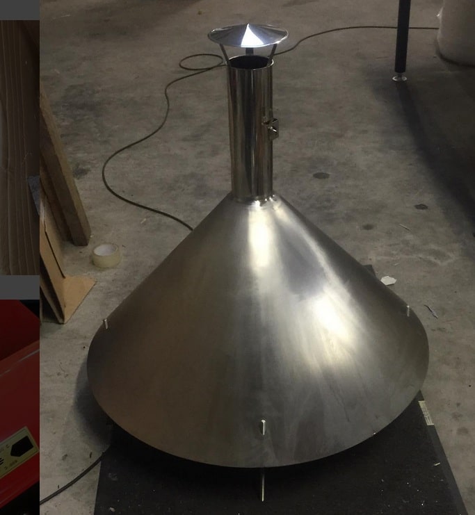 stainless steel fire pit hood flue chimeny - Tungsten EngineeringTungsten  Engineering