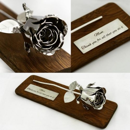 stainless steel forever frose metal art metal flower
